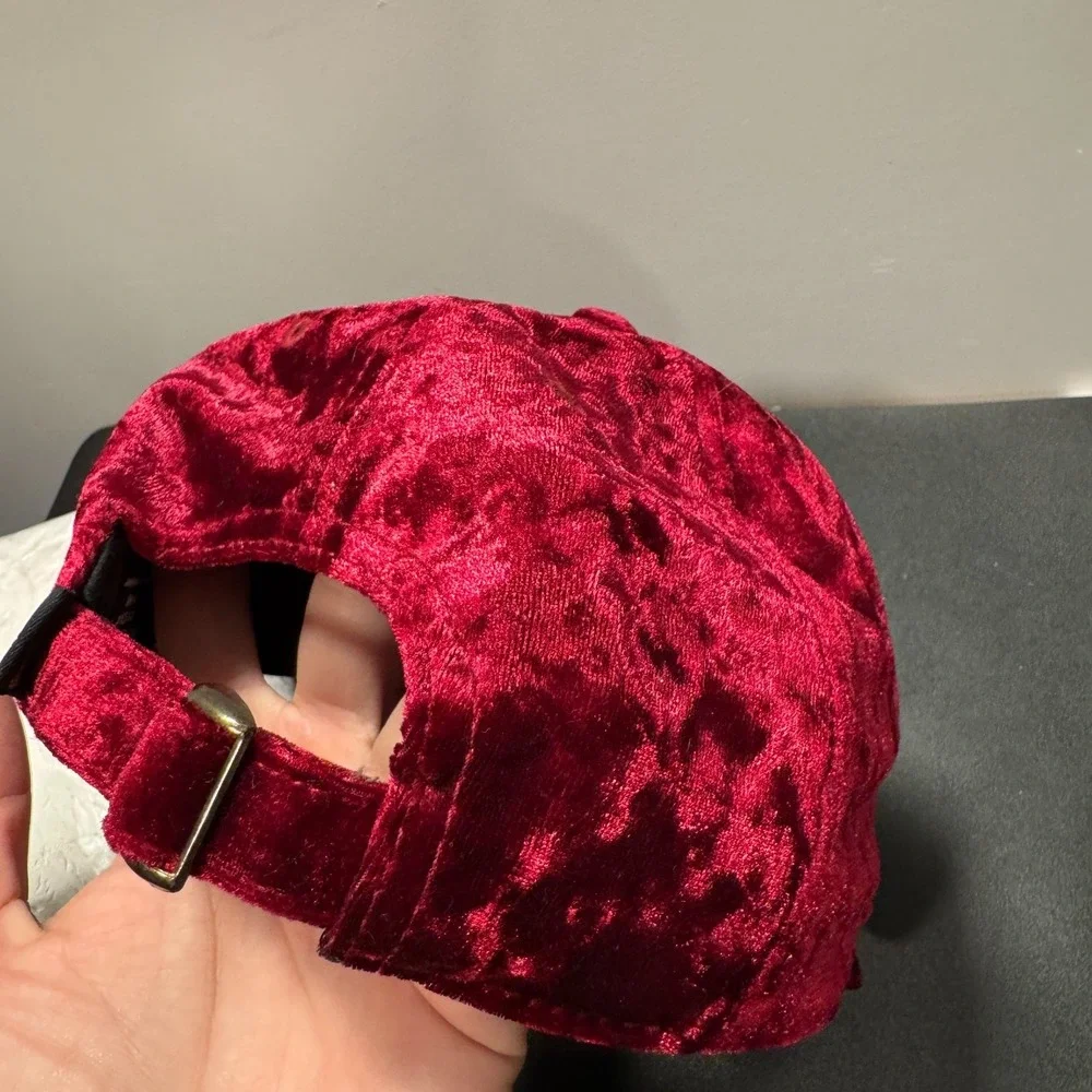 Harry Potter Hat Cap Men OS Burgundy Red Velvet‎ Marauders Map Wizarding World